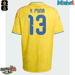 Kolumbia Yerry Mina #13 Kotipaita MM-kisat 2026 Lyhythihainen